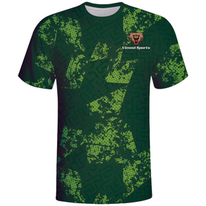 Camo Design Game Wear Full Sublimation Polyester Printing V-neck Gaming Shirts Custom Name And Tag