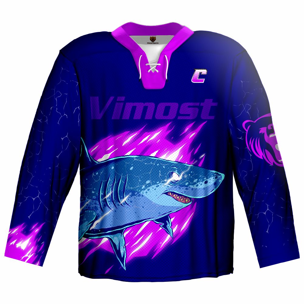 Custom Sublimated Ice Hockey Wear in Blue Color