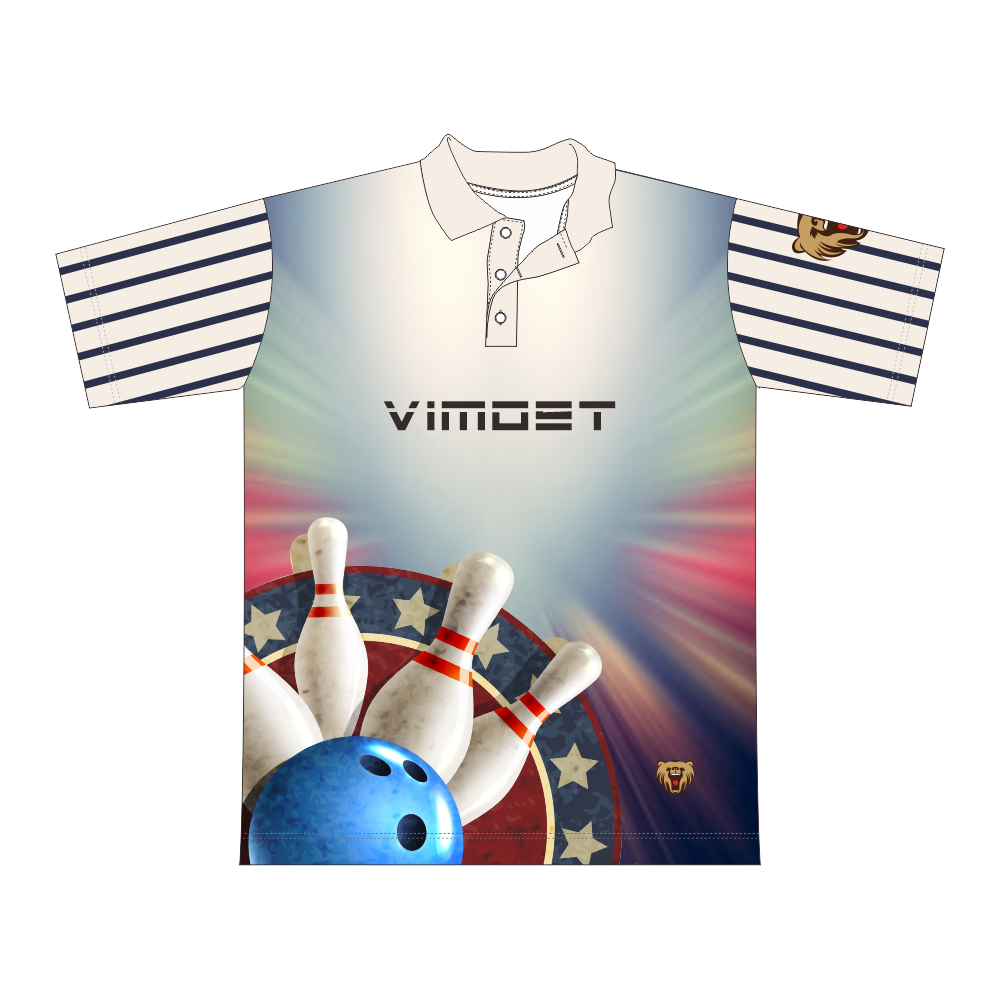 Custom Wholesale 1/4 Zipper Collar Bowling Shirts 