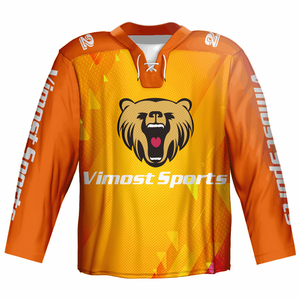 Custom Ice Hockey Jerseys with 100% Polyester Breathable Fabric