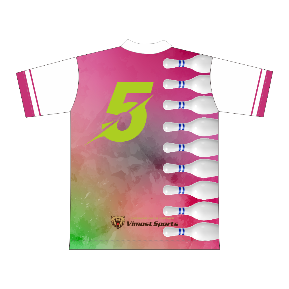 Design Man's Bowling Club Shirts With Stand Collar