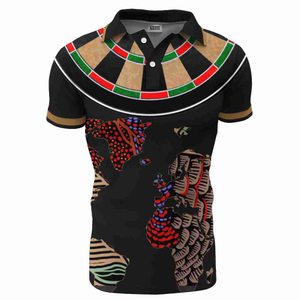 Hot Sale Printing Sublimation Custom Made Polyester Darts Shirts with Zipper Or Buttons