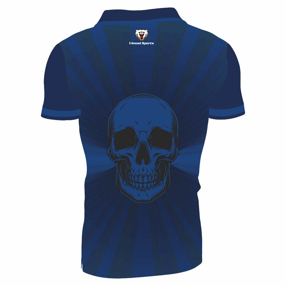  Custom Sublimated Blue Polo Shirts of 100% Polyester