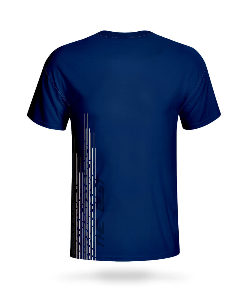 2022 Custom Sublimated Short Sleeves T-shirt with Dark Blue Colors
