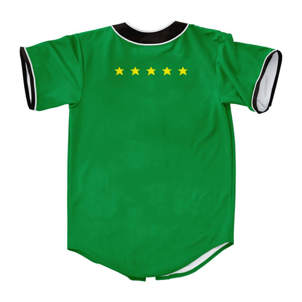  Sublimated Good Quality 100% Polyester Baseball Jerseys with Green Colors