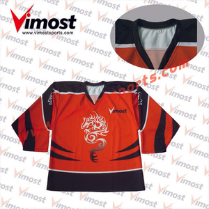 100% Polyester Breathable Full Custom Ice Hockey Jerseys for Wholesale
