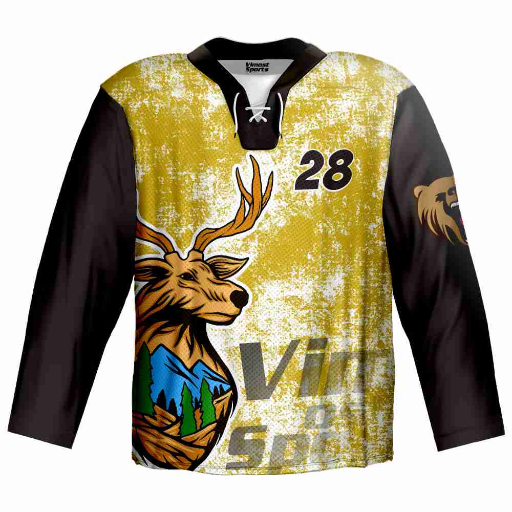 Custom Team Mesh Ice Hockey Jerseys Professional Dye Sublimation Printing Team Hockey Jerseys