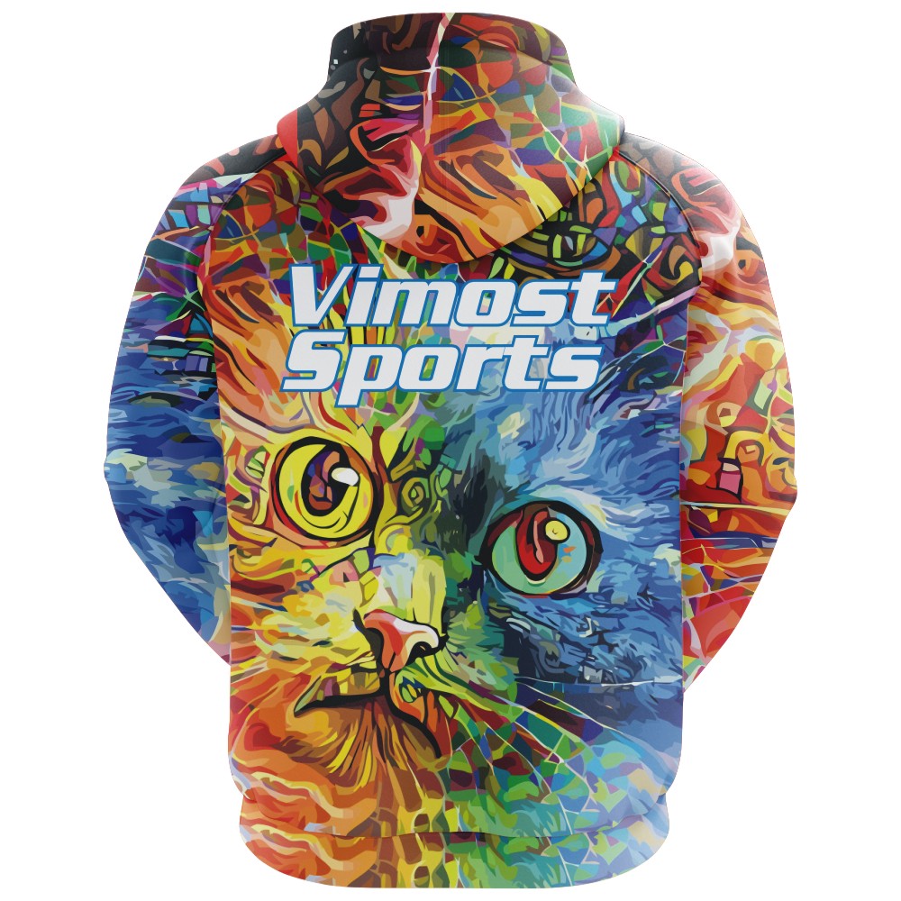 2022 Custom Sublimated Hoodie with Cool Cat Patterns