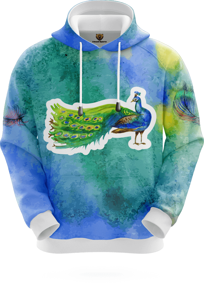 Sublimated adults Hoodies in Blue Color with Names with 100%polyester