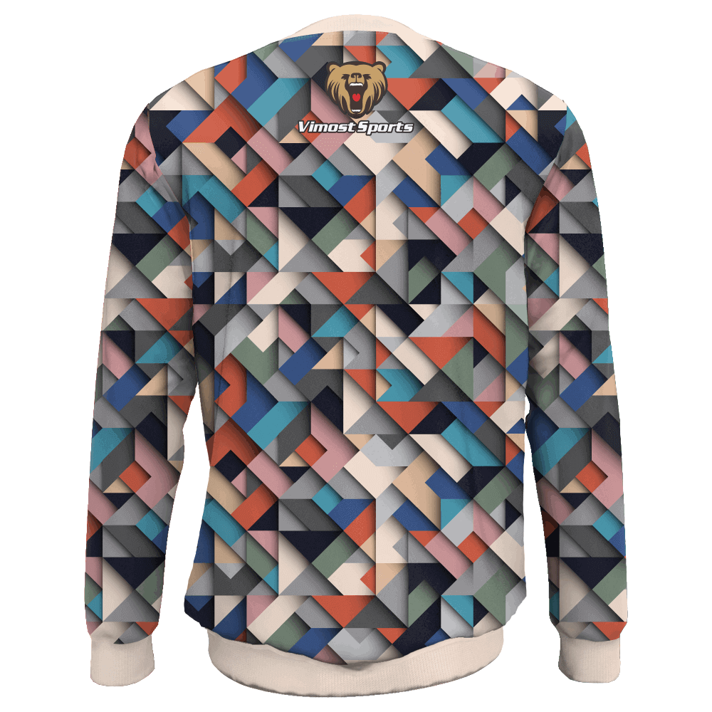  Custom Sublimated Round Neck Sweater with Newest Fashion Design