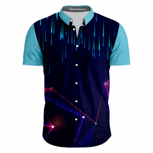 Full Button Polo Shirts With Sublimated Printing and Wholesale Price